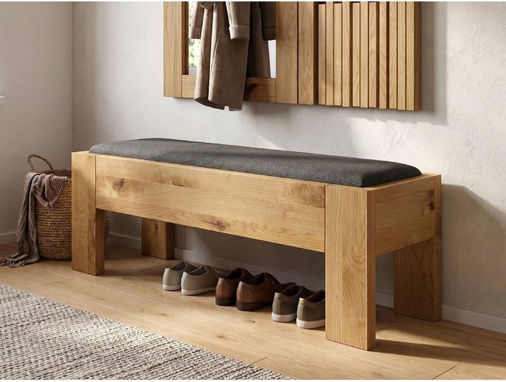 Bettbank „Eckhard“ Wildeiche 120 cm Wildeiche
