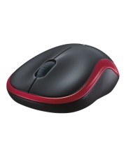 Logitech M185 Maus optisch drahtlos 2,4 GHz kabelloser Empfänger USB Rot (910-002237)