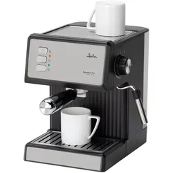 Jata JECA2525 Espresso Coffee Maker, Siebträgermaschine, Schwarz, Silber