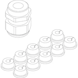 BOSCH Ersatzteil TTNR: 87376010950 Kabeldurchführung Set