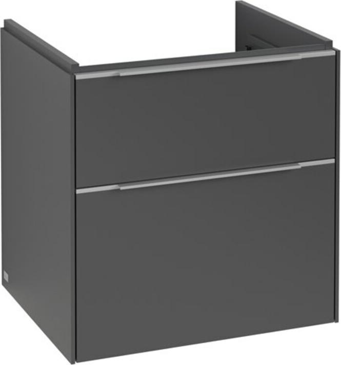 V&B Waschtischunterschrank Subway 3.0 57,2x57,6x47,8cm, m LE/Gr Alu gl, graph.