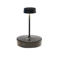 Zafferano Swap mini pro Schwarze wiederaufladbare und dimmbare LED-Tischlampe - 2200-2700-3000K 2W Aluminium IP65