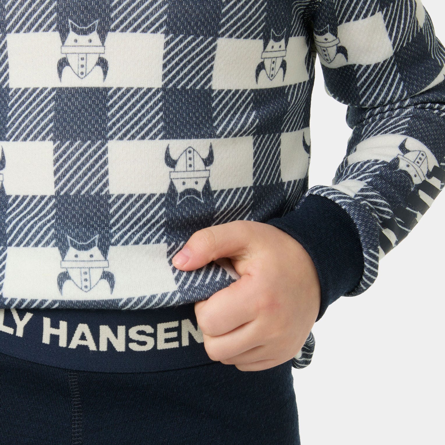 Helly Hansen Kids' Graphic Lifa® Merino Wool Base Layer Set - Blue/Purple - 1