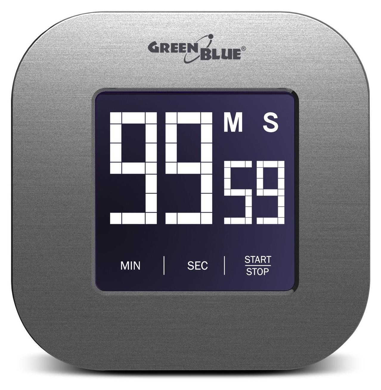 Dripio Digitale timer met touchscreen, countdown en stopwatch, blauw