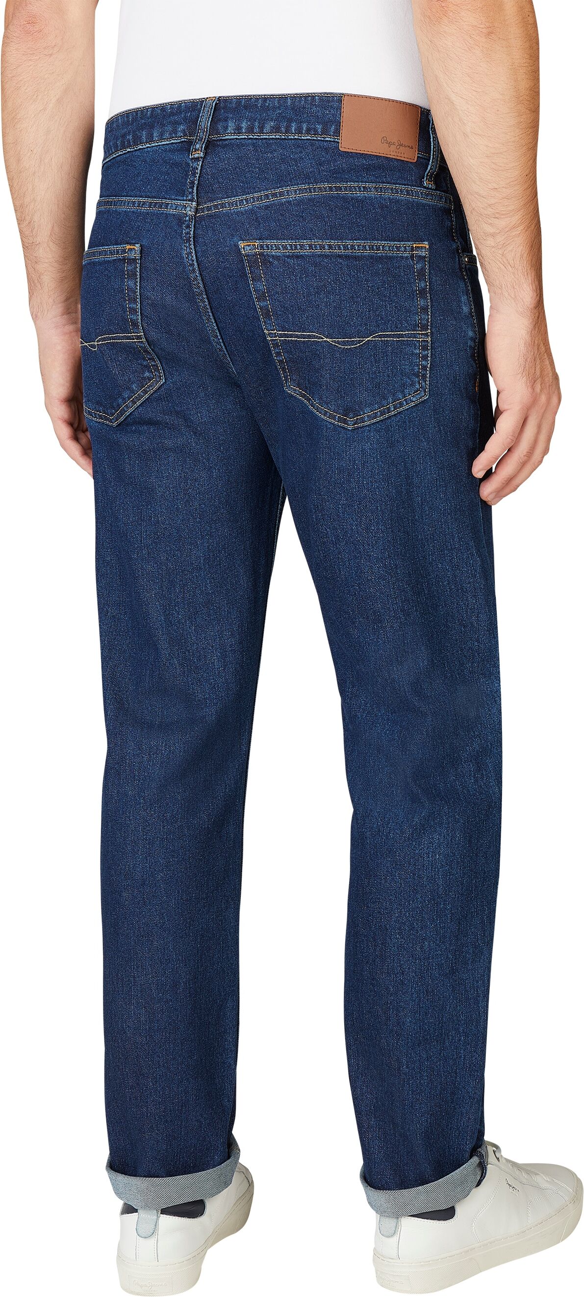 Straight-Jeans PEPE JEANS "CASH", Herren, Gr. 31, Länge 34, blau (schwarz enzyme), Denim/Jeans, Obermaterial: 99% Baumwolle, 1% Elasthan, normal lang, Jeans Straight-Jeans, Regular Waist schwarz enzyme 31, Länge 34