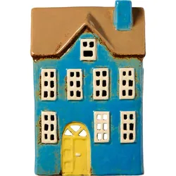 IB Laursen Teelichthaus Nyhavn gelbe Tür, 13.3 x 7.5 x 20.5 cm