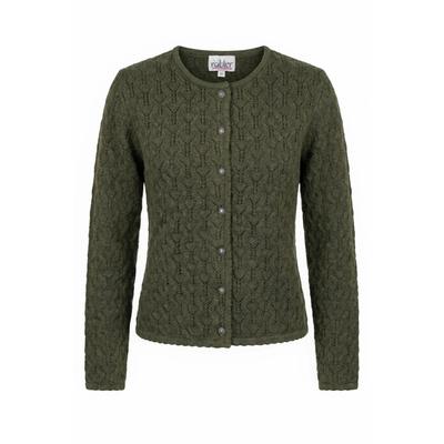 Strickjacke NÜBLER "Cape Luise", Damen, Gr. XS, grün, Obermaterial: 100% Baumwolle CO., Strickjacken Strickjacke