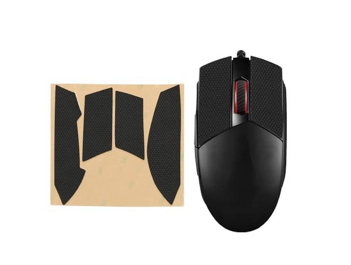 kwmobile gaming muis grip tape compatibel met ASUS ROG Strix Impact II muis - Antislip muistape grip - Muis grip tape in zwart