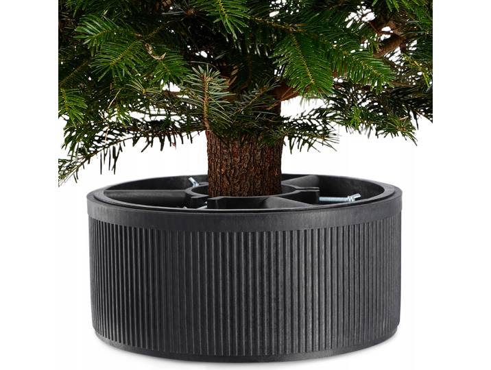KADAX Support pour sapin de Noël \ Andel\ \, support pour sapin de Noël en plastique recyclé\, graphite\, hauteur d'arbre jusqu'à 150 cm
