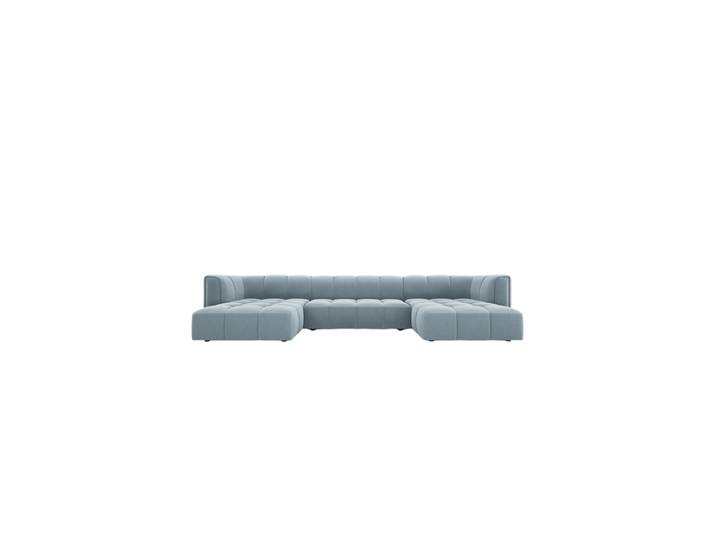 Design Panorama-Sofa Adams Samt Hellblau chosen by Bloomingloft