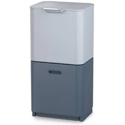 Joseph Joseph Totem Max Ed. 60L - Mülltrennungs- und Recyclingein.-Himmel, Abfalleimer, Grau
