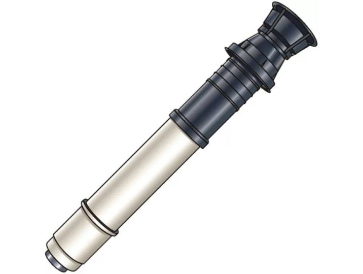 Ubbink - 184118 - Terminal Vertical Noir Alu/pvc 80/125 L1150 Mm Rolux Gaz