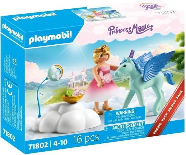 Playmobil Prinses Magie speelset met prinses en vliegend veulen op wolk, 16 onderdelen