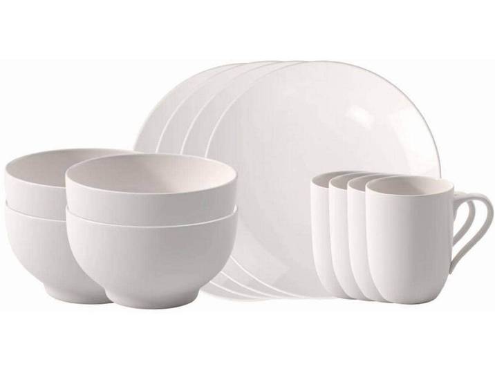 Geschirr-Set VILLEROY & BOCH For Me 12-teilig Set 1 Stück , weiss (weiß), Porzellan, Geschirr-Sets, Geschirr-Set