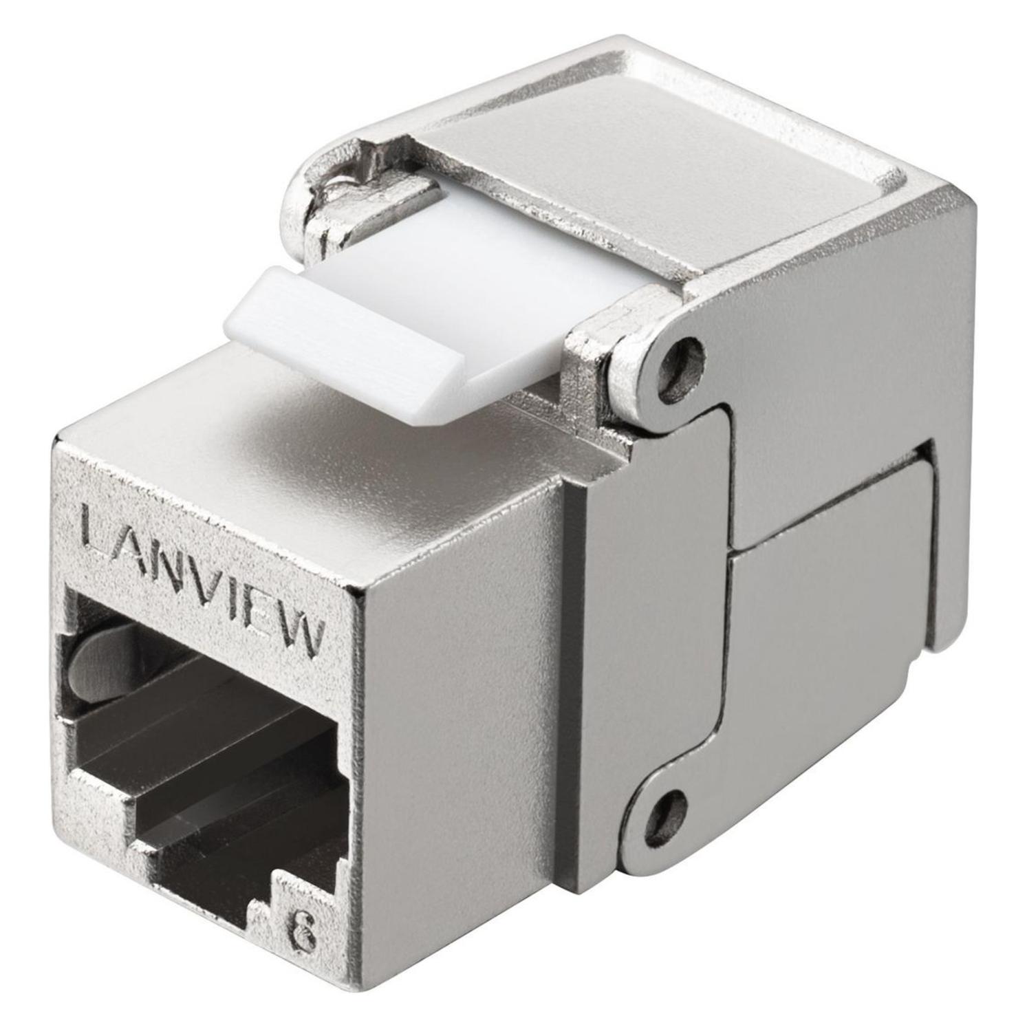 Lanview modular indlaeg - Cat 6, skaerme (Keystone Modul) (LVN128082)