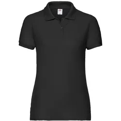 Fruit of the Loom, Damen, Sportshirt, Polo-Shirt Damen (XS), Schwarz