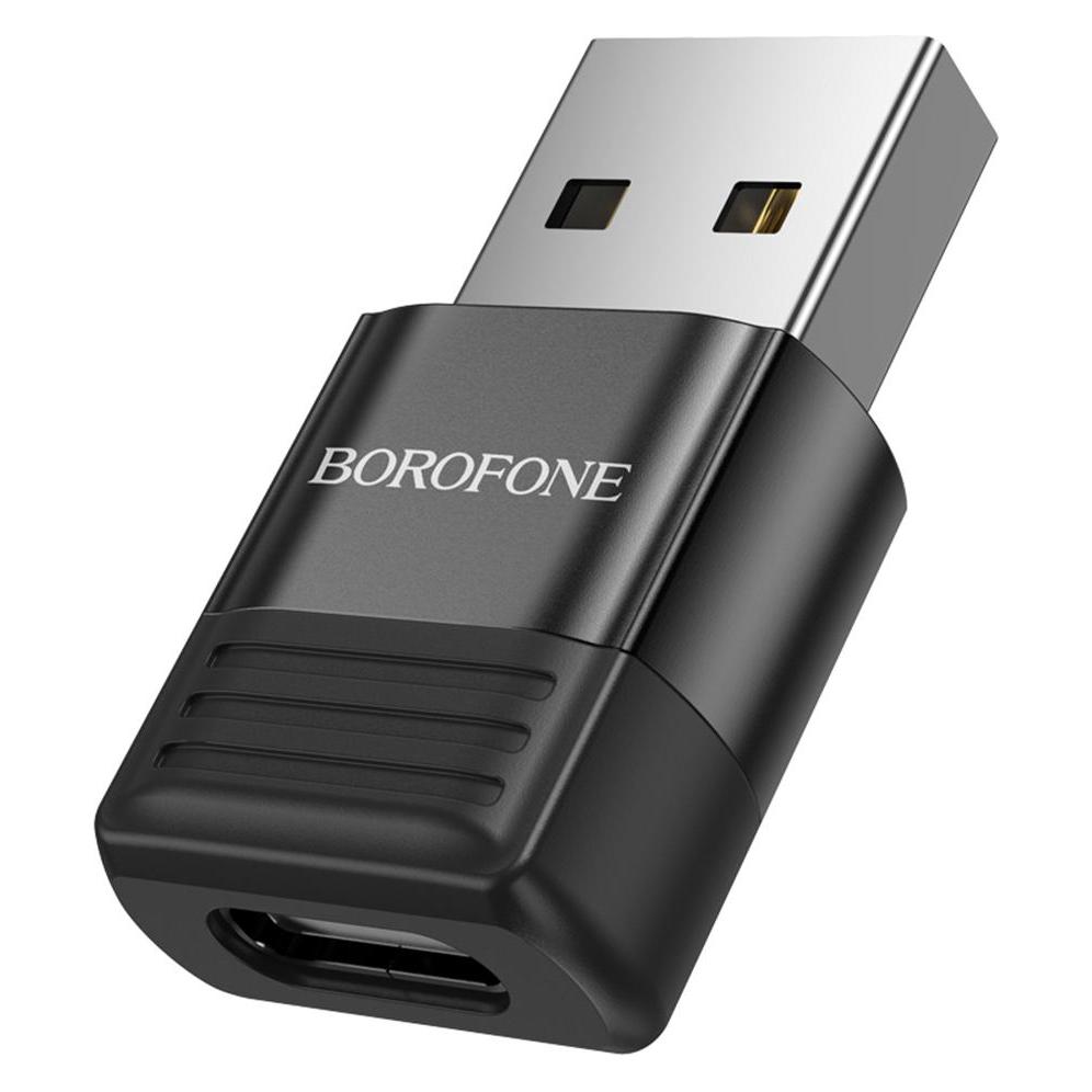 Borofone Adapter BV18 - USB auf Typ C - schwarz (USB-C) (61777188)