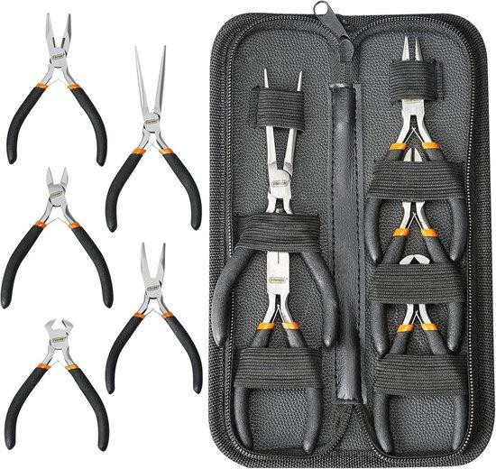 5-delige mini tangen set voor kabels en draden