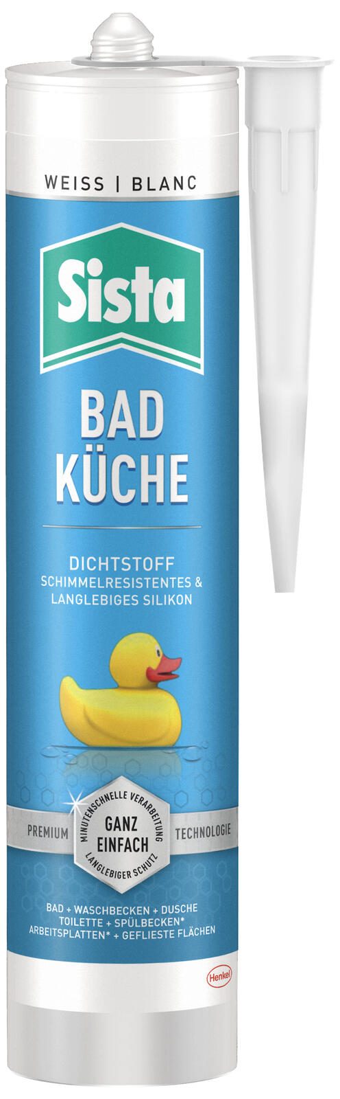 Sista Dichtstoff Bad & Küche Silikon weiß 280,0 ml SLBWS