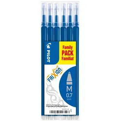 Pilot, Ersatzpatronen + Tintenfass, Tintenrollermine (Blau, 0.40 mm, 6 Stk.)