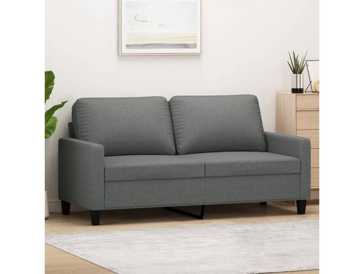 SALE 2025 Canapé fixe - Canapé à 2 places - gris foncé - 140 cm Tissu - 158x77x80 cm 23 05 Kg 3322