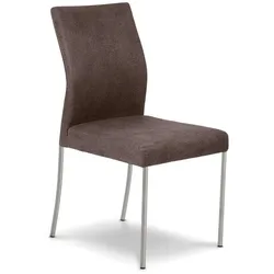 2er-Set Stuhl Lugano Mikrofaser Braun