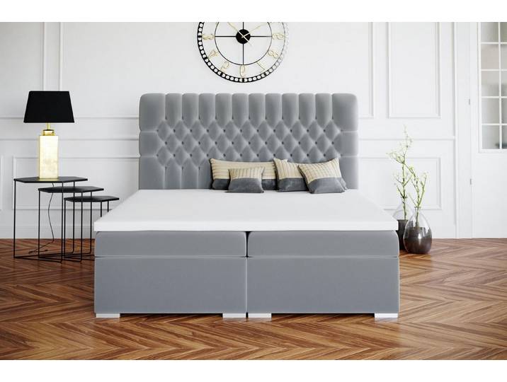 Xlmoebel Boxspringbett Luxus Chesterfield Doppelbett mit Polster und Funktion (Chesterfield Boxspringbett), Made in Europa