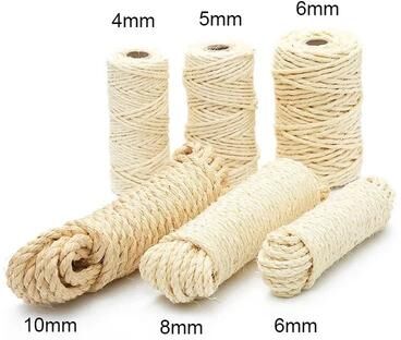 Uplift Essentials Natural Sisal Rope Cat Scratching Post Replacement 328.1 Ft 4mm