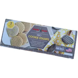 Nordic Ware Keksstempel Geo Cast Cookie Stamps - Set 3 Stück