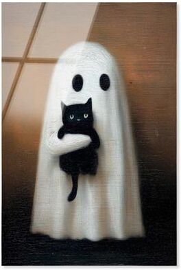 Spooky Snuggles Halloween Art Decor Acrylic Print by Art Remedy