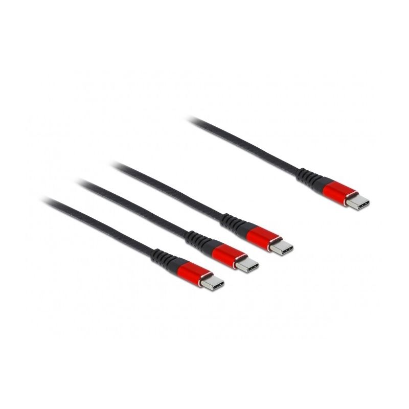 1.00m Delock USB Ladekabel 3 in 1 USB Type-CÖ zu 3 x USB Type-CÖ