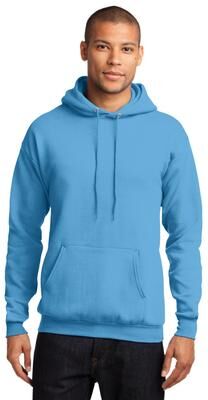 Port & Company PC78H Co Core Fleece Pullover Hooded Sweatshirt in Aquatic Blue size 4XL