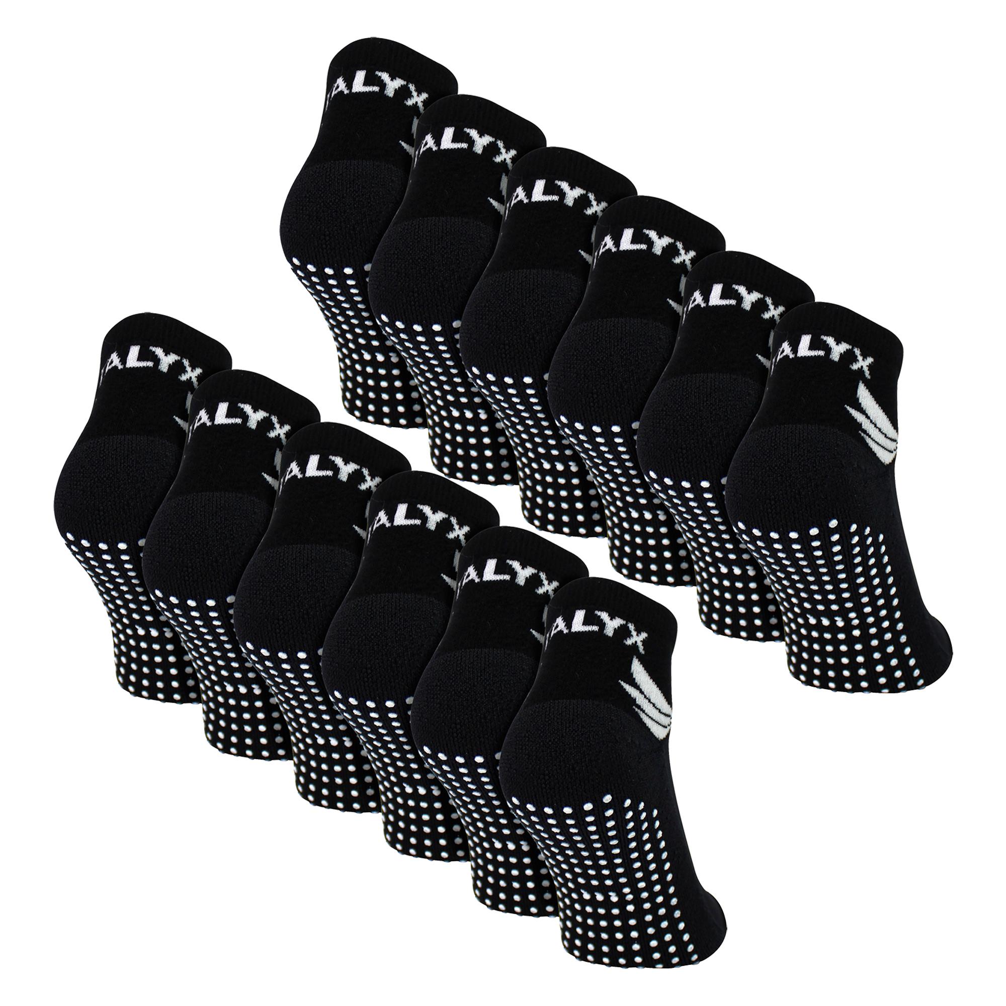 12er-Pack Herren Bambus Knöchelsocken mit Grip | Verstärkte Ferse & Zehen, weiche rutschfeste Socken