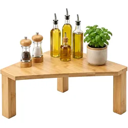 Relaxdays Arbeitsplatten-Regal, Küchen Organizer, Braun
