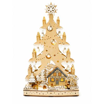 Weihnachtsszene OTTO HOME "Fensterdeko", beige (natur), Holzwerkstoff, Weihnachtsdörfer