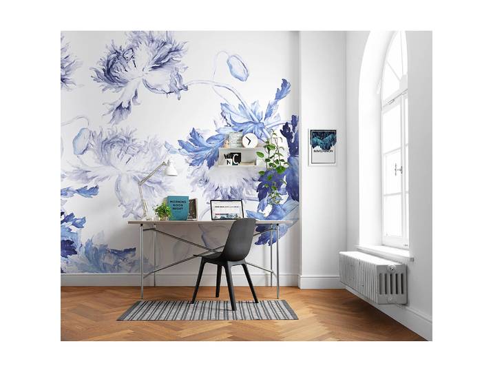 Vlies Fototapete Blue Silhouettes 350 x 250 x 0cm