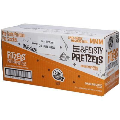Lenny & Larrys Fitzels Protein Pretzels Boujie Mustard 8x85 g Beutel