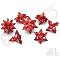 Crit Stones Bane's Inferno Metal RPG Dice Set