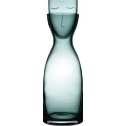 Mr. & Mrs. Wasserkaraffe 700 ml grün mit Trinkglas 2 El.