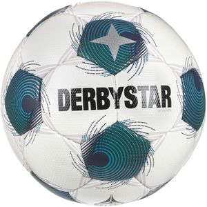 Derbystar Fußball Apus APS v26, FIFA Quality Pro, Größe 5, 430 Gramm, weiß/grün, Spielball