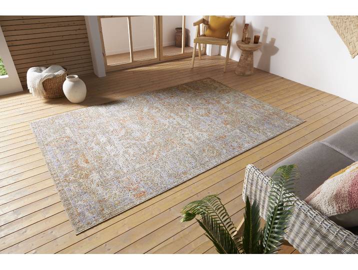 Teppich HANSE HOME Port Said , rot (creme,rot), B:115cm H:3mm L:170cm, Polypropylen (PP), Teppiche, Teppich, In-& Outdoor, Läufer, Wetterfest, Balkon, Wohnzimmer, Orient