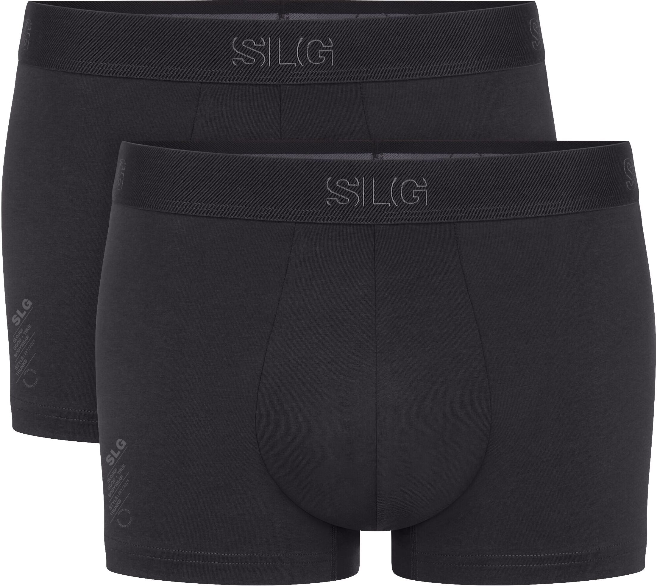 Trunk SLOGGI "SLG Base", Herren, Gr. L, Single Jersey, schwarz, Single Jersey, Obermaterial: 95% Baumwolle, 5% Elasthan, körpernah, Unterhosen Trunk, ohne Eingriff, modern, Logobund, Cotton-Mix