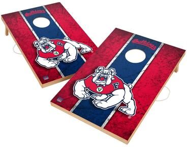 Skip's Garage Vintage Fresno State Bulldogs Regulation 2x4 Cornhole Set