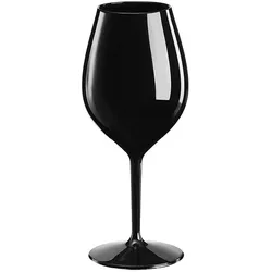 MONOUSO - Sektflöte für Wein Tritan Wiederverwendbar Durable Schwarz 510ml (1 Stück)