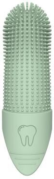 Perfect Picks Market Food Grade Silicone Dog Finger Toothbrush For Gentle Pet Dental Care And Fresh Breath green