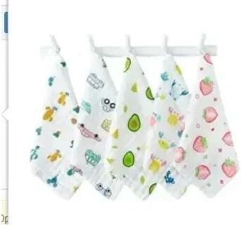 Uplifted Finds Baby Face Towel 6 Layers Cotton Soft Handkerchief For Bathing Feeding And Muslin Wipe 3 Pcs Color Random