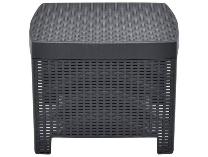 KIMISS Salon de jardin 3 pcs Plastique Anthracite-LEF