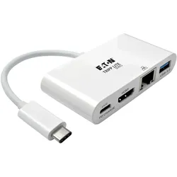 Eaton Tripp Lite Series USB Docking Station Multiport Adapter weiß