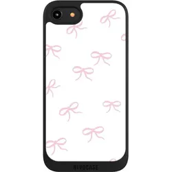 Nivocase Handyhülle für Apple iPhone 8 Hülle NIVOpure Case Schwarz Muster Schleife Schleifen (Apple iPhone 8), Smartphone Hülle, Schwarz