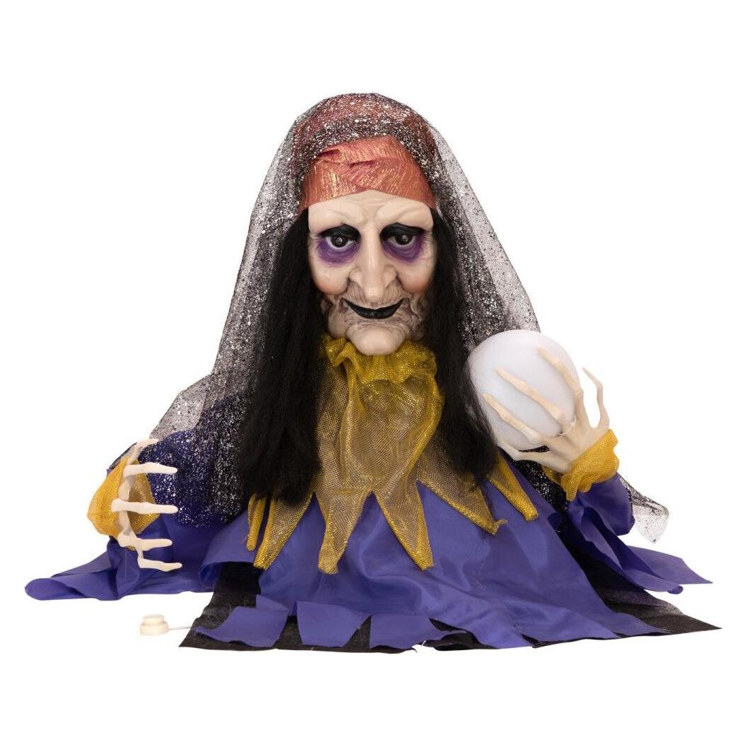 Europalms Halloween Figur Wahrsagerin, animiert 50cm (1 Stk.) (83316113)